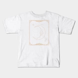 art deco moon Kids T-Shirt